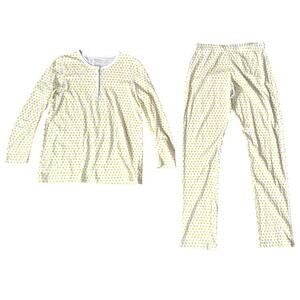 Roller Rabbit Yellow Hearts Pima Cotton Pajamas Size Small